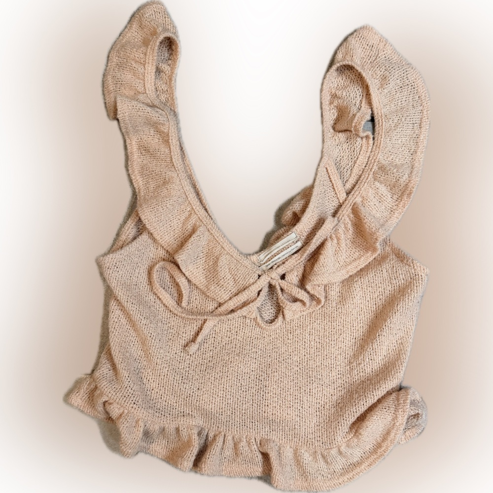 Urban Outfitters Textured Knit in Light Pink